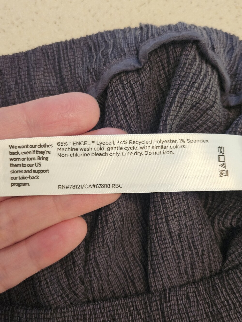 Eileen Fisher SZ S Petite Gray Crepe Pull On Relaxed Fit Pant Split Hem Baggy - Picture 5 of 12